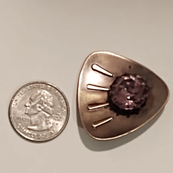 Vintage Art Deco Amethyst Brooch/Pendant - Picture 4 of 5
